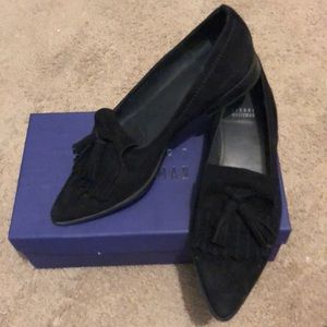 Stuart Weitzman suede tassel shoes